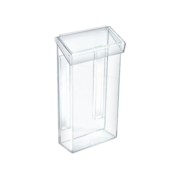 Outdoor Adhesive Wall Mount Trifold Brochure Holder w/ Clear Lid for 4''W x 9''H Literature, 2PK